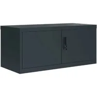 vidaXL Abschließbarer Aktenschrank aus Stahl - Vertikaler Büro-Aktenschrank mit viel Stauraum, robustem pulverbeschichtetem Stahl und abschließbaren Türen für maximale Sicherheit.