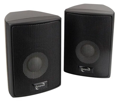 Dynavox AS-301 High Class Satelliten Lautsprecher - Mini Boxen in elegantem Schwarz, ideal für High Fidelity Klanggenuss und platzsparende Wandmontage.