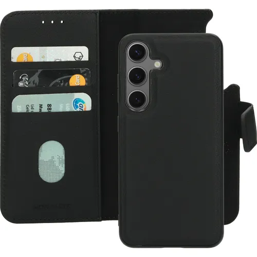 Mobiparts Leder 2 in 1 Wallet Case für Samsung Galaxy S24 Schwarz