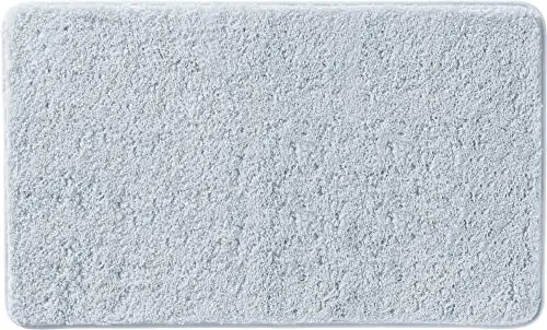 Erwin Müller Badematte Rhodos Uni Silber 70x120 cm - Badematte Rhodos aus ultraweicher Microfaser. Extrem saugfähig, flusenarm und mit rutschhemmender Rückseite, ideal für Ihr Badezimmer.