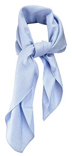 TigerTie Nickituch Kopftuch Halstuch Pique in hellblau-weiss uni gemustert - Größe 70 x 70 cm