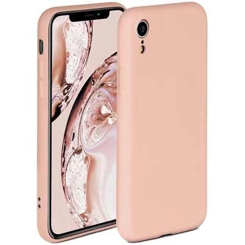 ONEFLOW Soft Case für iPhone XR Hülle aus Silikon mit Kameraschutz, Silikonhülle mit erhöhtem Schutz fürs Display, Backcover Schutzhülle, weiche Handyhülle, Rosa
