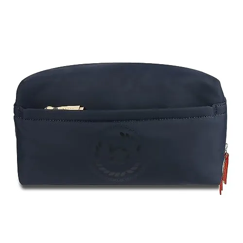 Bugatti Kulturtasche LIDO Nylon blau für Damen und Herren - Praktische Kulturtasche aus strapazierfähigem Nylon, ideal für Reisen und das Fitnessstudio. Stilvolles Design in Blau.