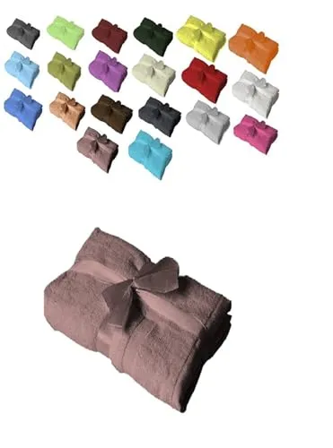 EXKLUSIV HEIMTEXTIL Handtuchserie im Set mit Schleife Marke Badvorleger 1 Stück 50 x 80 cm Rosa