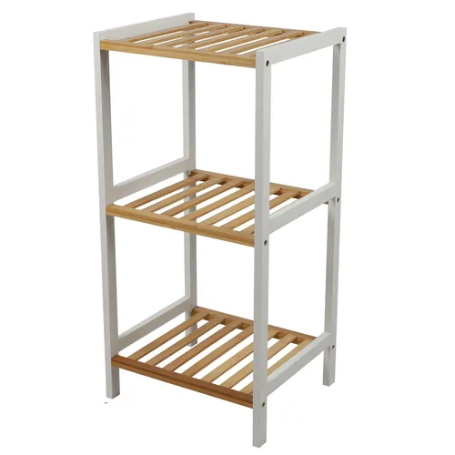 Urban Living 3-Etagen Regal 35 x 30 x H70cm - Das Urban Living 3-Etagen Regal überzeugt mit modernem Design und flexibler Einsetzbarkeit. Mit robusten Gitterregalböden aus Bambus bietet es praktischen Stauraum in jedem Raum. Ideal für ein stilvolles Zuhause!