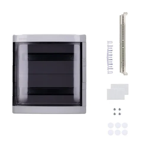 Voltking Aufputz Feuchtraum Verteiler Pro 2-reihig IP65 36 Module Tür transparen