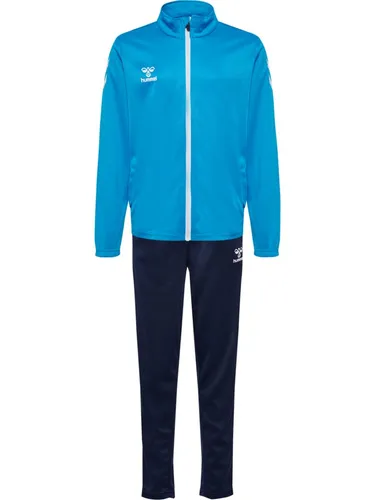 hummel hmlLOGO SUIT KIDS, DIVA BLUE/MARINE, 140 - Trainingsanzüge für Kinder mit regulärer Passform und dekorativem Print, aus weichem, hautfreundlichem Material gefertigt.