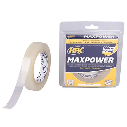 HPX Max Power Montageband, transparent, 19 mm x 5 m