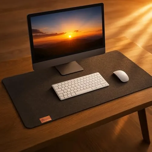 BigDean Schreibtischunterlage Filz 100x40 cm – rutschfeste Schreibunterlage,Schreibtischmatte für Büro und Zuhause, Desk Mat, Filz - Mauspad Groß