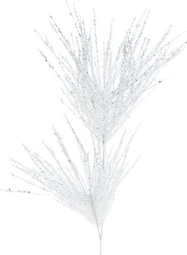 Künstlicher Deko Nadelzweig Glitter für Winter- und Festdeko