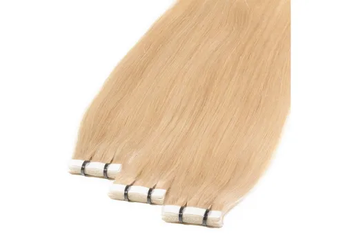 hair2heart Echthaar-Extension Premium Tape Extensions #9/0 Lichtblond 50cm