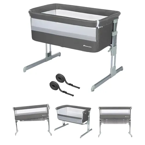 Bebeconfort Calidoo 2-in-1 Beistellbett - Praktisches 2-in-1 Beistellbett und Stubenwagen für Babys bis 6 Monate, mit verstellbaren Höhen und großer gepolsterter Matratze für optimalen Komfort.