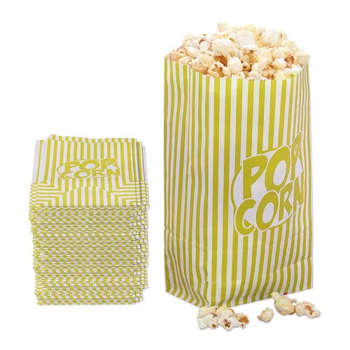 Popcorntüten Popcorn Tütchen Set Popcorn-Papiertüten Popcornbehälter 144 Stück