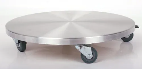 Möbelroller/Pflanzenroller (Profi) Ø 40 cm, ALU, 150kg, PU-Rolle, Marke: Szagato, Made in Germany (Design-Pflanzenroller Transportroller Rollbrett)