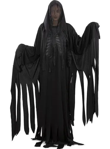 Funidelia Dementor Kostüm - Harry Potter für Herren - Kostüm-Outfits für Erwachsene mit offizieller Lizenz, ideal für Karneval und Halloween. Inklusive Tunika, Skelettbrust und Maske für einen beeindruckenden Auftritt.