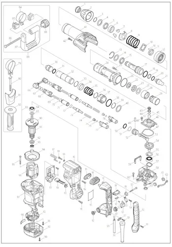 Makita Ersatzteile für Stemmhammer HM0871C - Hochwertige Ersatzteile für Makita Stemmhammer, ideal für eine schnelle Reparatur und Langlebigkeit Ihrer Geräte.