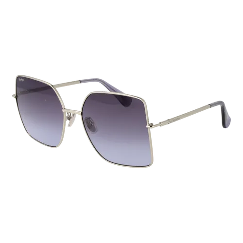 Max Mara Sonnenbrille MM0062-H 16W 59 Damen Silber - Sonnenbrille für Damen, elegantes Schmetterlingsdesign in Silber mit lila Verlaufsgläsern, bietet 100% UVA & UVB Schutz und kommt im Original-Etui.