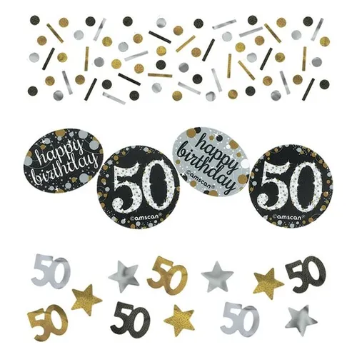 KONFETTI - 50 SPARKLING GOLD CELEBRATION - GEBURTSTAG 34G NEU OVP