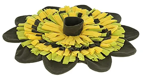 Kerbl Pet Schnüffelteppich Sunflower gelb/grün, Ø 60cm