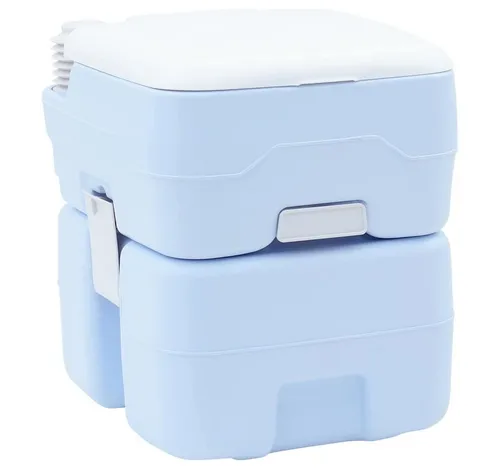 vidaXL Tragbare Campingtoilette Hellblau 41.5 x 36.5 x 42 cm