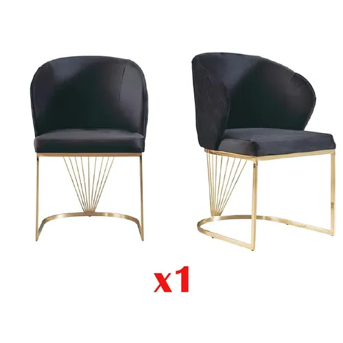 Design Esszimmerstuhl Gold mit Textilbezug - Moderner Esszimmerstuhl in elegantem Gold mit hochwertigem Polyesterbezug. Ideal für stilvolle Räume und bequemes Sitzen. Maße: 60 x 58 x 82 cm, Sitzhöhe: 44 cm.
