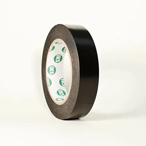 Bodenmarkierungsband 19 mm x 33 m Schwarz Warnband selbstklebend I Bodenklebeband zur Boden- und Sicherheitsmarkierung I Markierungsband, Klebeband (19mm x 33m, Schwarz)