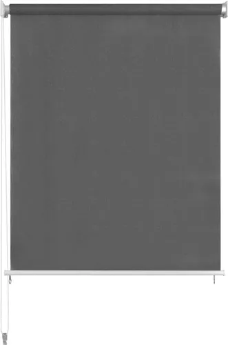 vidaXL Außenrollo 140 x 230 cm Anthrazit - Stylisches Außenrollo für Balkone und Terrassen, bietet optimalen Sicht- und Sonnenschutz bei gleichzeitiger Belüftung. Einfach zu montieren mit beiliegendem Zubehör, ideal für eine ansprechende Raumgestaltung.