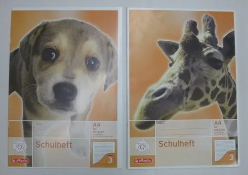 Schulhefte mit Tiermotiven von herlitz