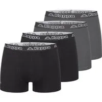 Kappa 4er Set Boxershorts in Schwarz/Anthrazit