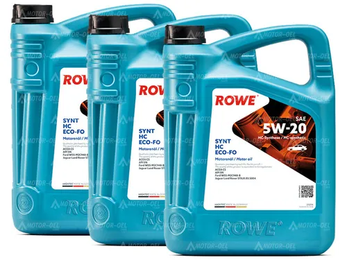 Liter (3x5L) ROWE HIGHTEC SYNT HC ECO-FO SAE 5W-20 Motoröl Ford WSS-M2C948-B 15