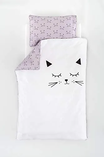 Träumeland TT18202 Bettwäsche Schmusekatze - Bettwäsche-Set für Kinderbetten, aus 100% Baumwolle, waschbar bei 60°C und trocknergeeignet für einfache Pflege und Markenqualität von Träumeland.