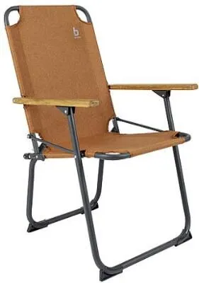 Bo-Camp Campingstuhl Bushwick - Klappstuhl aus Aluminium und Teakholz, ideal für Camping, Strand oder Garten, mit stilvollem Design und hoher Haltbarkeit.