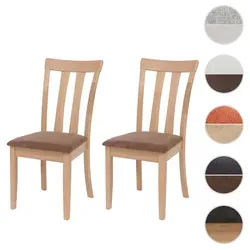 2er-Set Esszimmerstuhl HWC-G46 - Stühle aus robustem Kautschukholz mit hoher Rückenlehne und weicher Polsterung für maximalen Sitzkomfort. Ideal für Esszimmer, Wohnzimmer oder Küche – stilvoll und praktisch.