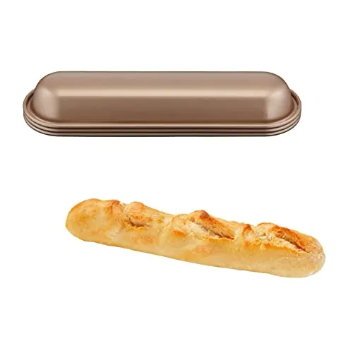 Set de 3 moules à petite baguette Tefal Creabake J3087304 Cuivre
