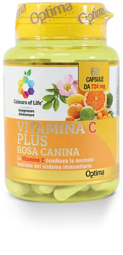 Produktbild Vitamina C Plus Con Rosa Canina Colours Of Life® Optima Naturals 60 Capsule
