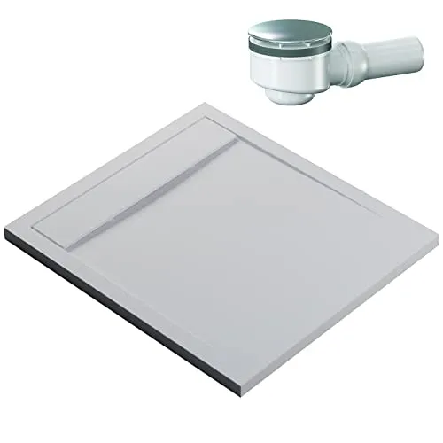 BERNSTEIN Duschtasse 100x90 cm Weiß matt - Flache Bauhöhe, rutschfest und hygienisch - Duschkabinen & -wände: Diese Mineralguss-Duschwanne überzeugt durch ihre flache Bauhöhe und rutschfeste Oberfläche, ideal für eine sichere und stilvolle Dusche.