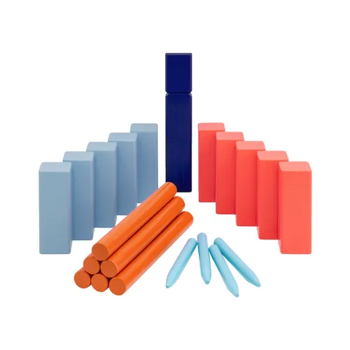 REMEMBER Wikingerschlacht KUBB - Outdoorspiel für 2-12 Spieler - Spaßiges Holzspiel für die ganze Familie, ideal für Gartenpartys und Freizeitaktivitäten im Freien.