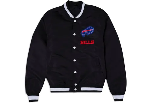 New Era College Jacke LOGO SELECT Buffalo Bills - Größe S - Stylische Bomberjacke für Herren in Schwarz, gefüttert und ideal für Freizeitaktivitäten. Hochwertiges Nylon sorgt für Komfort und Langlebigkeit.