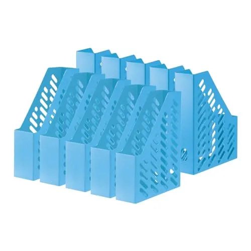 HAN-Bürogeräte Stehsammler Klassik A4/C4 Trend Colour hellblau - 10 Stück - Stehsammler für DIN A4/C4, mit extra hoher Vorderseite für sicheren Halt von Dokumenten. Praktisches Griffloch und modernes Design in Trend Colour hellblau. Ideal für ordentliches Büro!