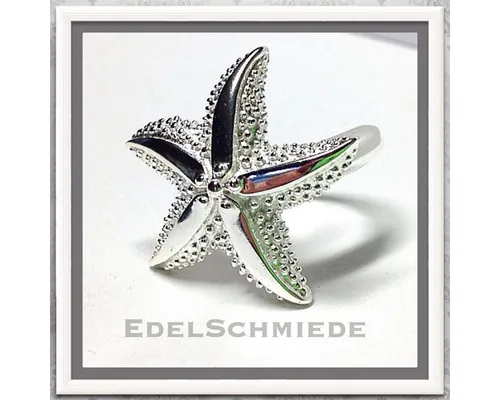 Edelschmiede925 Silberring Edelschmiede925 maritimer Seestern als Damenring in 925 Silber