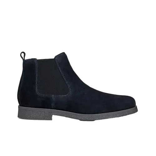 Geox Herren Uomo Claudio A Ankle Boot, Navy, 40 EU - Wanderschuhe mit atmungsaktivem Design, leicht anzuziehen durch Gummizug und bequemem niedrigem Absatz für optimalen Tragekomfort.