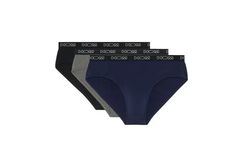 HOM Slip HOM Boxerlines no.2 (3-St) - Klassische Slips im 3er-Set aus gekämmter Stretch-Baumwolle, mit superweichem Mikrofaser-Bund für hohen Tragekomfort und modischen Farbtönen.