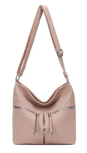 ITALYSHOP24 Schultertasche Damen - Elegante Hobo Bag für Freizeit und Urlaub - Schultertasche aus hochwertigem Kunstleder mit geräumigem Hauptfach und stilvollem Design. Perfekt für jeden Anlass, modern und praktisch mit verstellbarem Schultergurt.