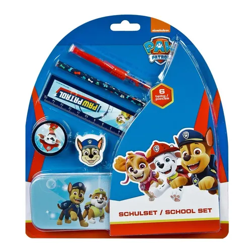 Paw Patrol Helfer auf vier Pfoten Schulset Schreibset Lineal  6 teilig Neu