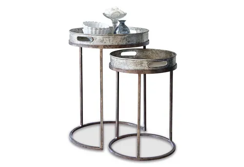 Loberon Beistelltisch 2er Set Saint Mark in silber von Mirabeau