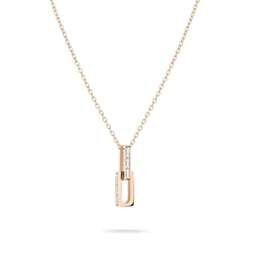 Liebeskind Berlin Kette mit Anhänger LJ-1367 - Edelstahl Halskette mit Zirkonia, modisch und perfekt für jeden Anlass – das ideale Geschenk für Geburtstage oder Weihnachten, inklusive Organza-Beutel.