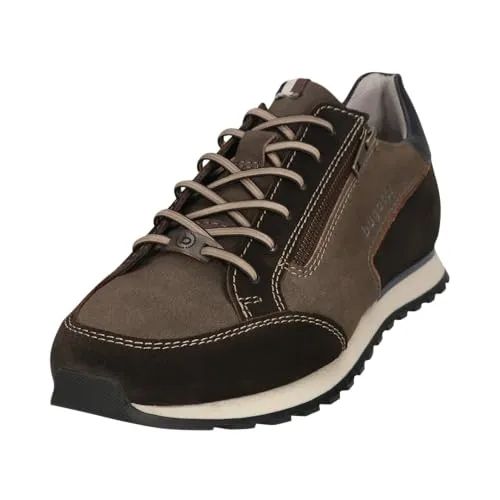 bugatti Herren Schlupfstiefel - Stylische Freizeitschuhe in Dunkelbraun/Taupe - Hochwertige Herren Schlupfstiefel aus Wildleder, ideal für den Alltag. Mit bequemer Schnürung und flachem Absatz für optimalen Tragekomfort. Perfekt für lässige Anlässe.