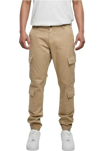 Urban Classics Herren Hose Double Cargo Twill Jogging Pants warmsand 40