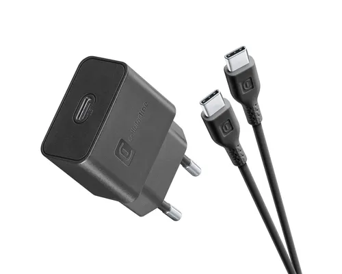 cellularline USB-C Charger Kit 15W - USB-C-Ladegerät für Samsung, schnelle adaptive Ladetechnologie und Schutz vor Überladung