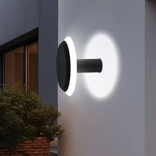 Außenleuchte Wandlampe Gartenlampe dunkelgrau ALU LED 1 flammig wetterfest 20 cm
